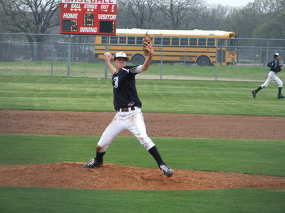Image: Go Jase — Jase Holden gave the Axtell Longhorns something to think about from the mound.