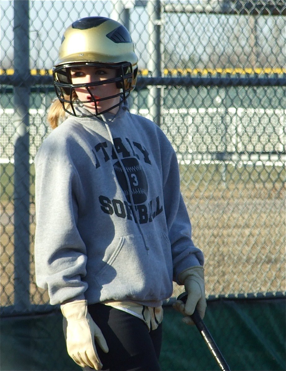 Image: Abby faces challenge — Lady Gladiator Abby Griffith looks to take her turn at bat.