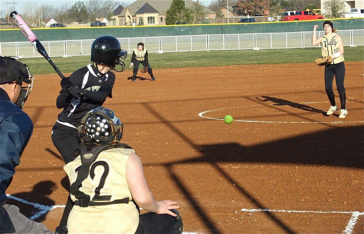 Image: Westbrook on target — Lady Gladiator Softball pitcher Courtney Westbrook(10) led Italy to 5 straight wins over a three day period during the tournament.