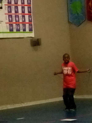 Image: Kevin Johnson — Winner of the Fifth grade boys “Whose Rope Turns the Longest.” Kevin jumped for 4 minutes