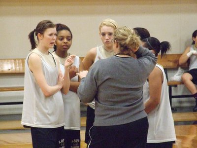 Image: Learning opportunity — Lady Gladiator head coach Stacy McDonald organized the scrimmage to give her varsity girls stronger competition.