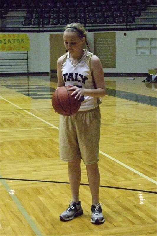 Image: Kelsey’s in the zone — Kelsey Nelson tries to convince the ball that they are friends.