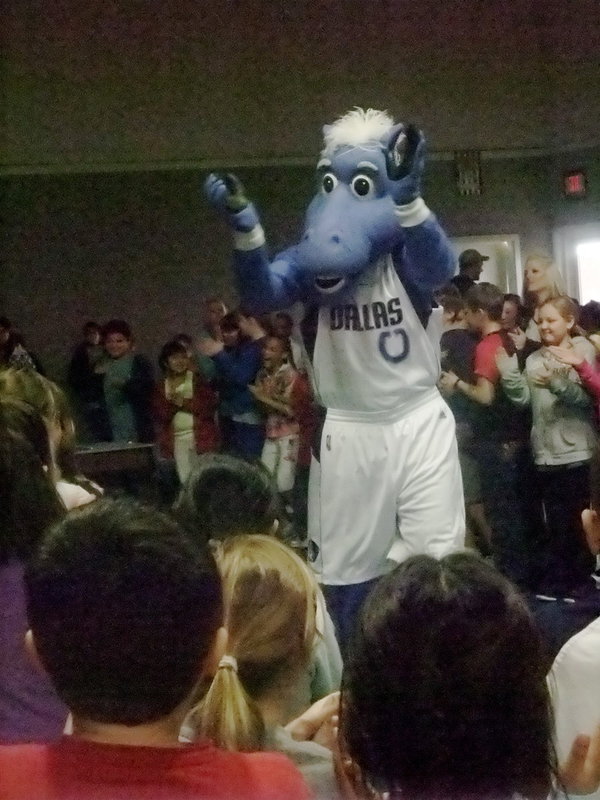 Image: In Full Attire — Champ is styling in his Mavericks uniform.