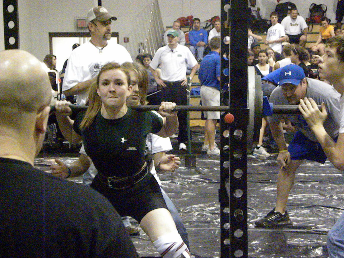 Image: Tapley Strange — Tapley Strange squats 240 for a personal best.