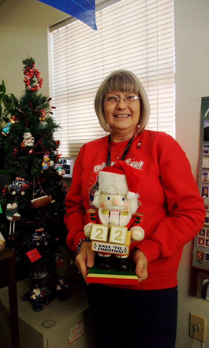 Image: Santa waits for letters — Terry Adams, Post Master for Italy Post Office encourages you to have your child write a letter to Santa.