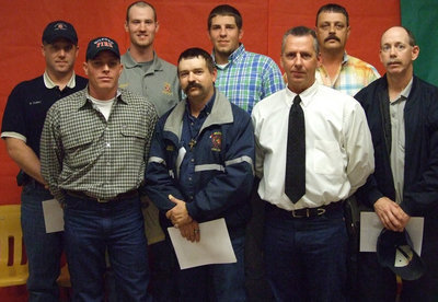 Image: Class 2 is proud — (L-R back row) Wesley Layne Curry, William Eric Bradley, Jacob Scott Hopkins, Bobby J. McBride
    (Front row) Andy Franks, Mark Jackson, James Eric “Pepaw” Sprabary and Tommy Sutherland