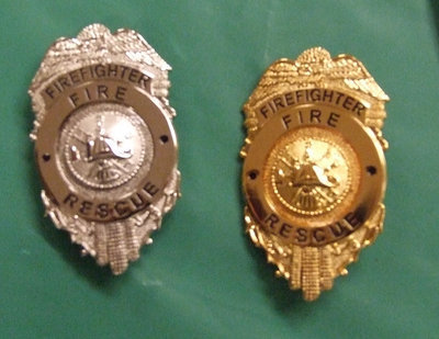 Image: Service Award — All Italy firemen received a badge to wear on their uniform shirts.