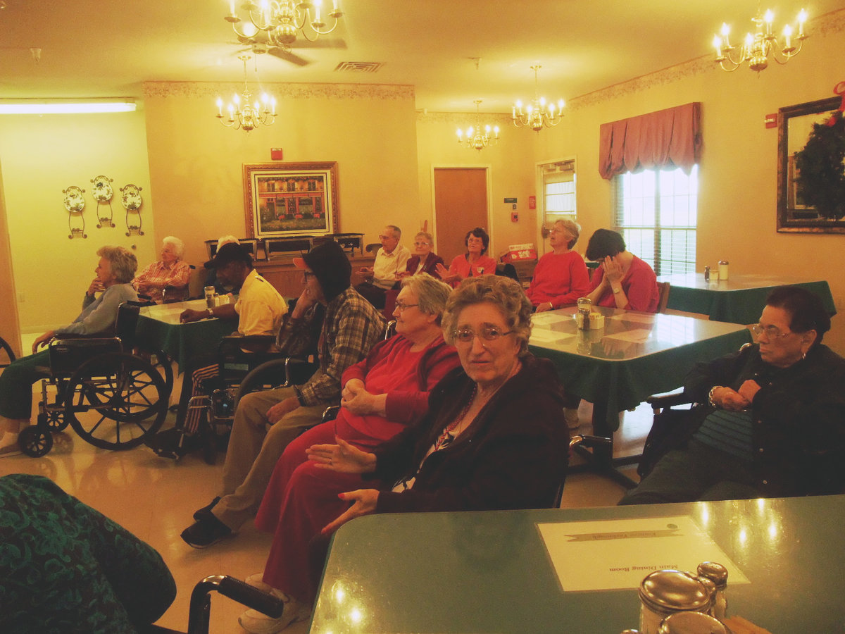 Image: Residents Having Fun — Everyone was enjoying Gene’s music.