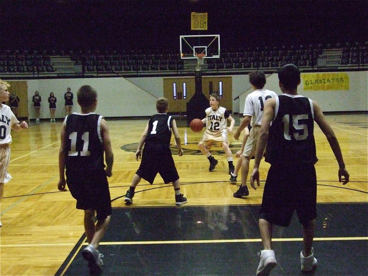 Image: Running the point — John Escamilla(12) runs the point for the 7th grade squad.