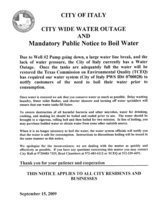 Image: Boil Order Notice — This is a copy of the boil order that was issued today.