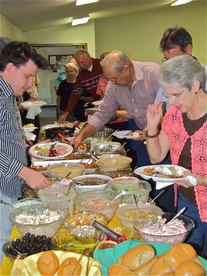 Image: Heavenly dishes — The meal was lovingly cooked and served by Central Baptist Church members.
