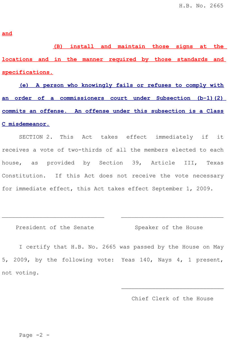 Image: House Bill 2665 – page 2