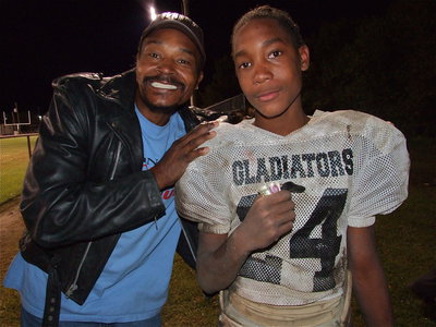 Image: Father and Son — Trevon Robertson with his dad.