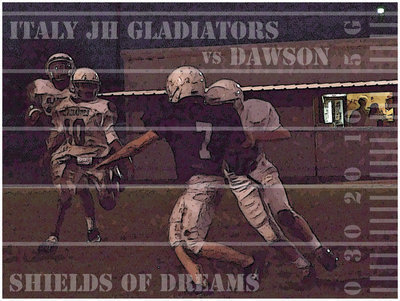 Image: Shields of Dreams — The Italy JH Gladiators tied the Dawson Bulldogs 6-6 Thursday in Dawson.