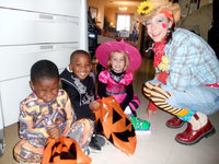 Image: Lets Have Some Fun — Jennifer Aguado and some of her pre-k students all dressed up and ready for some fun.