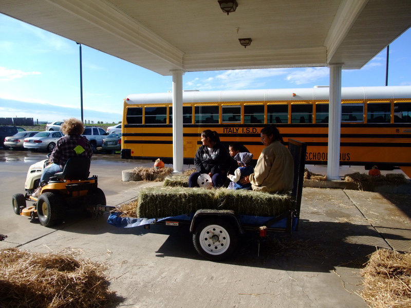 Image: Off They Go — The hayride is leaving and the fun is just beginning.