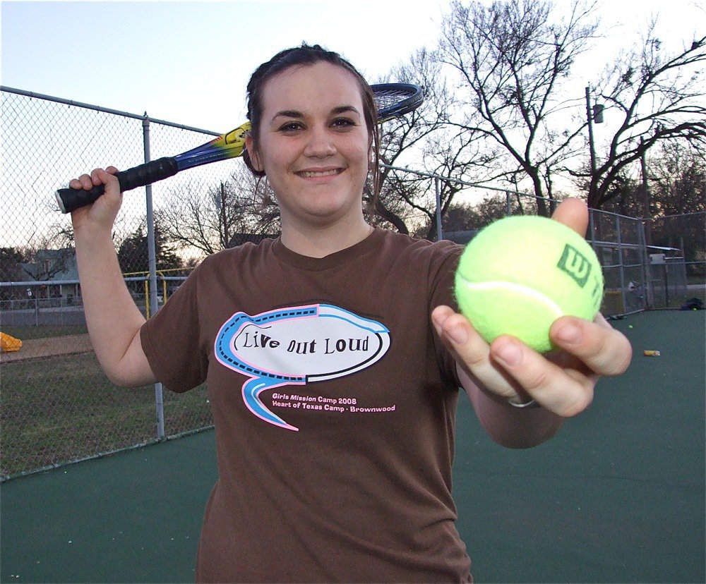 Image: Serving up wins — Kaytlyn Bales gets ready to serve an ace.