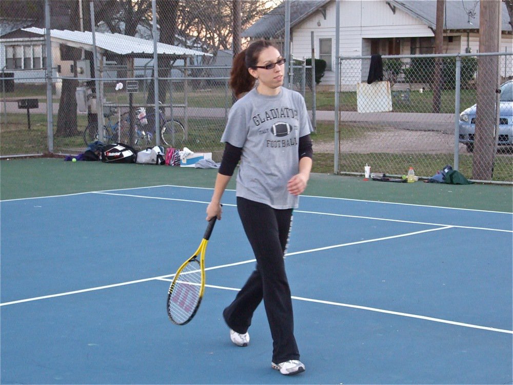 Image: Coach Dana Hamby — Coach Dana Hamby practices with the team.