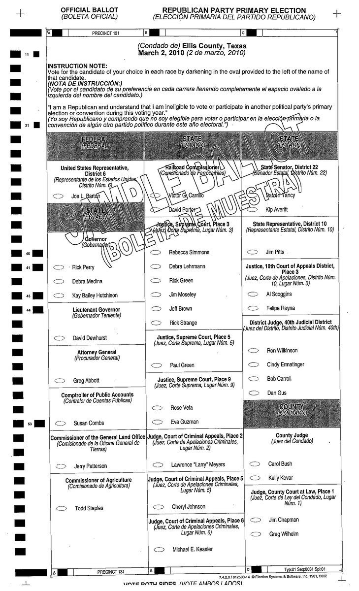 Image: Republican Ballot-page 1