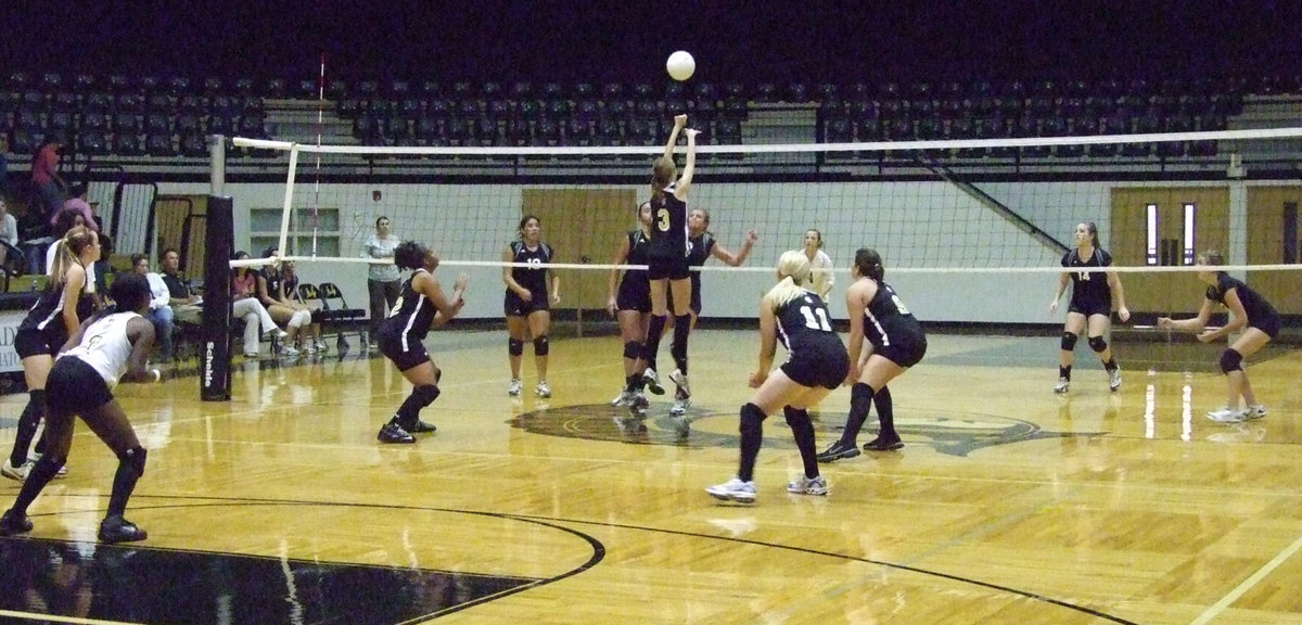 Image: Pre-season game — The Lady Gladiators get ready for the tournament in Blooming Grove on Saturday.