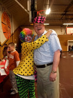 Image: Too Much Fun! — Sally the Clown and John Droll enjoying the night.