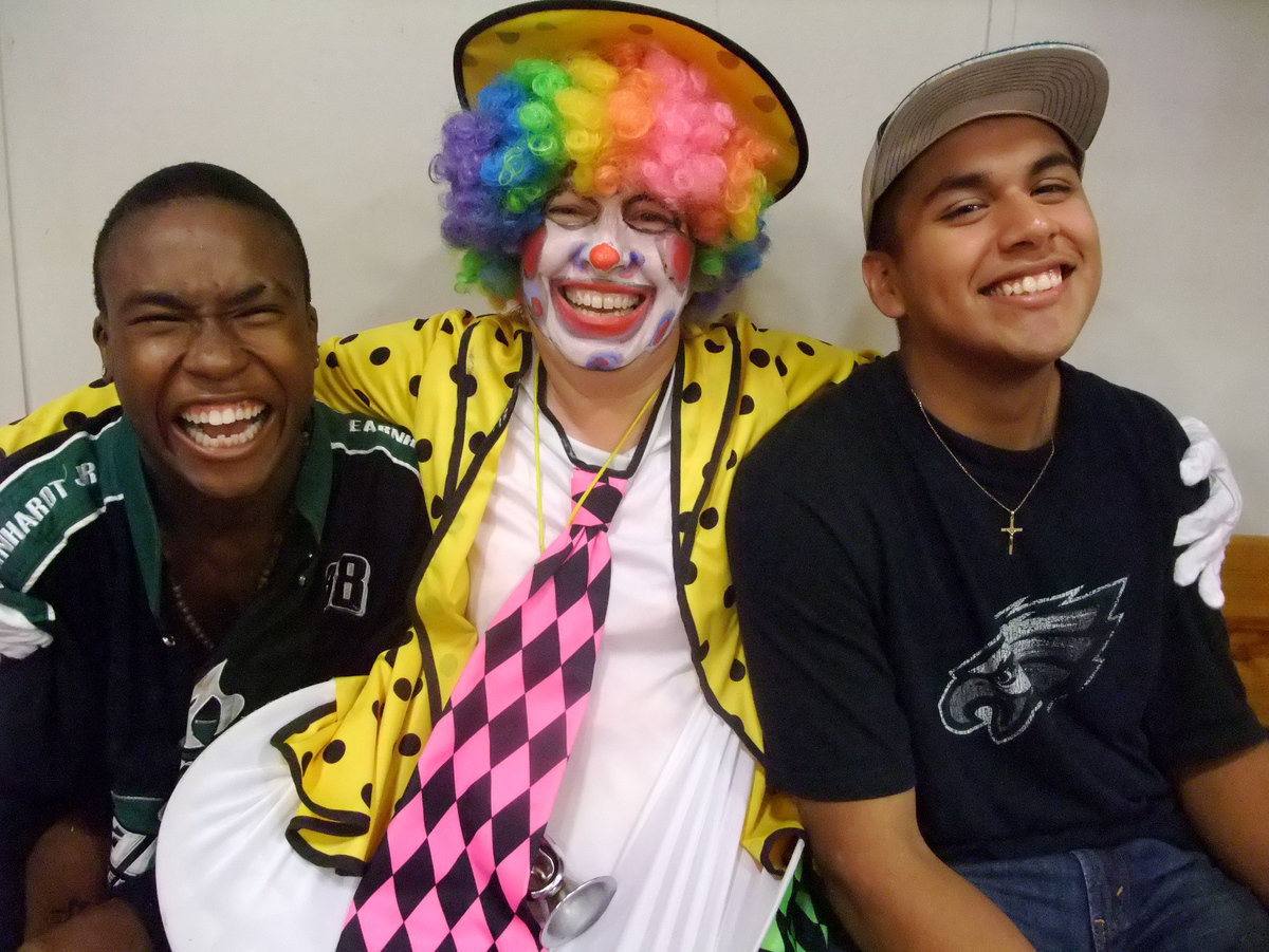 Image: Tavarus, Omar and Sally — Tavarus Griffin and Omar Estrada love Sally.