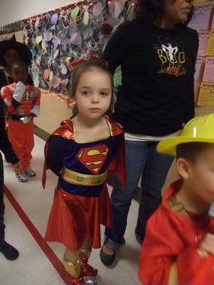 Image: Super Girl — Stafford Elementary was in safe hands with this Super Girl!