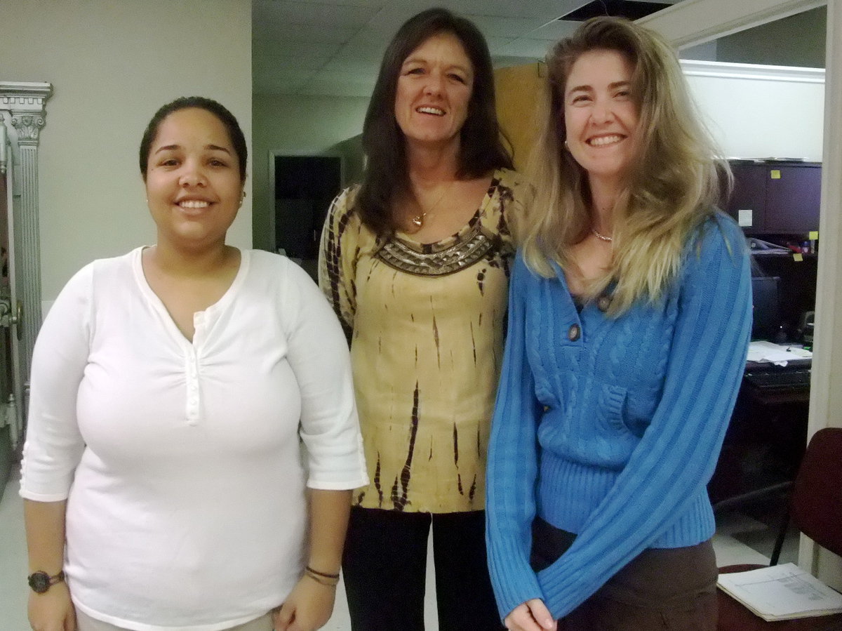 Image: City Hall Staff — Clarice Short, Terri Murdock and Ronda Cockerham were all at the tailgate party.