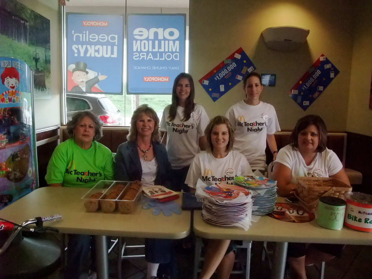 Image: Very Supportive Teachers — Mary Jacinto, Jeanette Janek, Tracy Williams, Alisha Massey, Amy McClesky and Susan Jacinto were all there helping to raise money for Stafford Elementary.