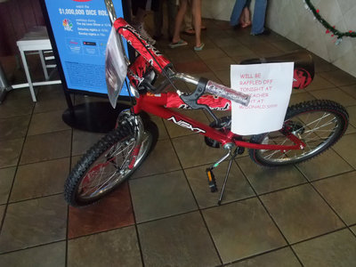 Image: Red Shiny Bike — The proud winner of this bike was Hunter Hinz.