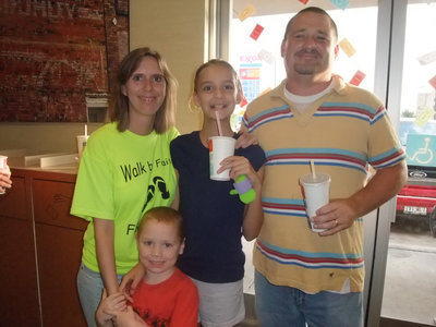 Image: The Svehlak Family — Nicolas, Kelly, Cassidy and Jason Svelak all came out to eat and support their school.