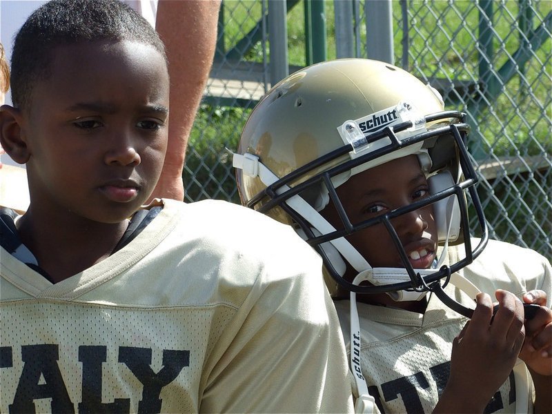 Image: Jaiden and Joe — Jaiden Barr and Joe Jackson reflect after the game.