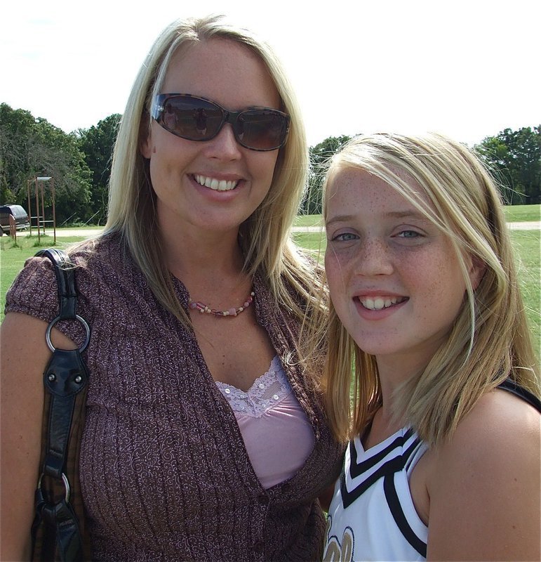 Image: Shelly and Hannah — IYAA Cheerleader, Hannah Washington, takes a few moments with her mom before the games.