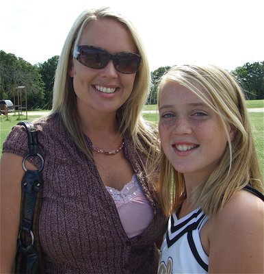 Image: Shelly and Hannah — IYAA Cheerleader, Hannah Washington, takes a few moments with her mom before the games.