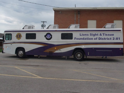Image: The Lions Bus — This bus has an eye doctor’s office all set up inside, ready to help the kids have eye exams.