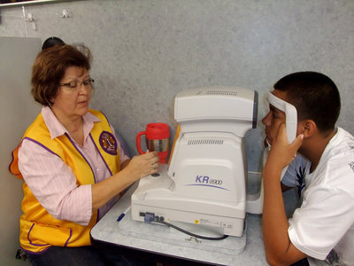 Image: Kathy Fletcher — Kathy is also a member of the Lions Club helping with eye exams.