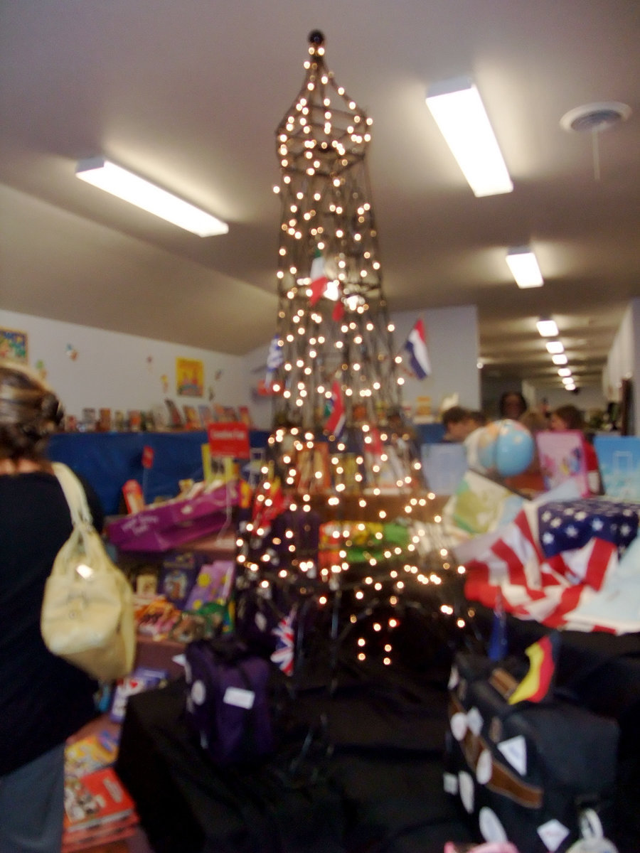 Image: Eiffel Tower — The theme of the book fair was around the world with books. This beautiful tower is representing the Eiffel Tower.