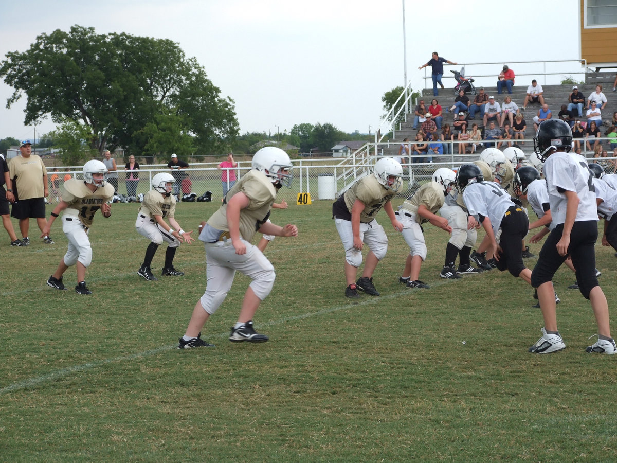 Image: The line up — This scrimmage let the coaches watch the players to see what needs to be worked on.