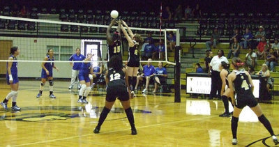 Image: Reed and Bumpus — Jimesha and Bailey are a great team at the net.