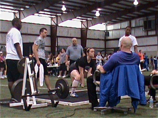 Image: Weight a minute — Kaytlyn Bales attempts to reach a new personal best in the dead lift.