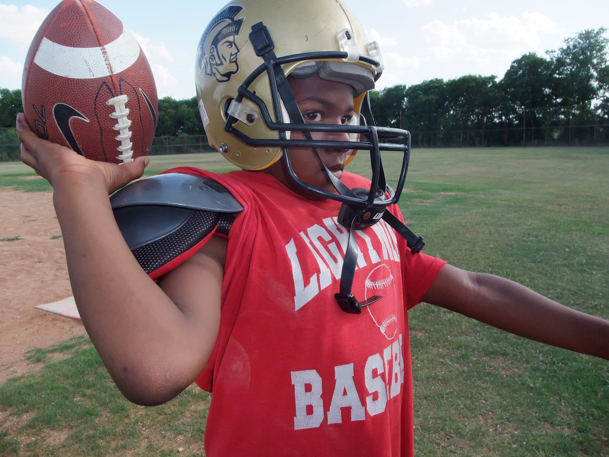 Image: Ricky Pendleton — Ricky plans on leading the Bantam team from his quarterback position to back-to-back division titles. A true iron-man, Ricky will also play defensive safety and kicker.