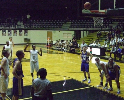 Image: Clemons shoots — Heath Clemons takes his time at the free throw line.