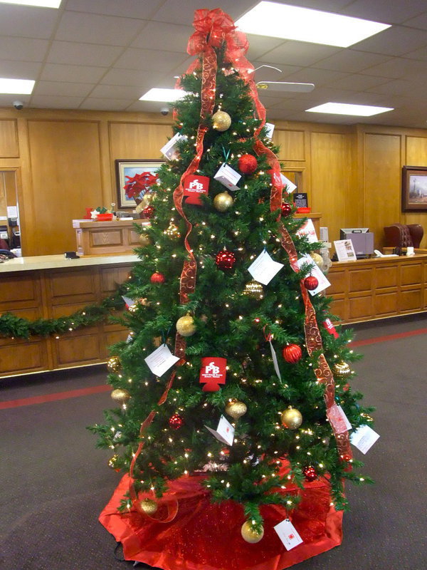 Image: First State Bank Angel Tree — Come chose an angel off this tree and brighten someone’s Christmas.