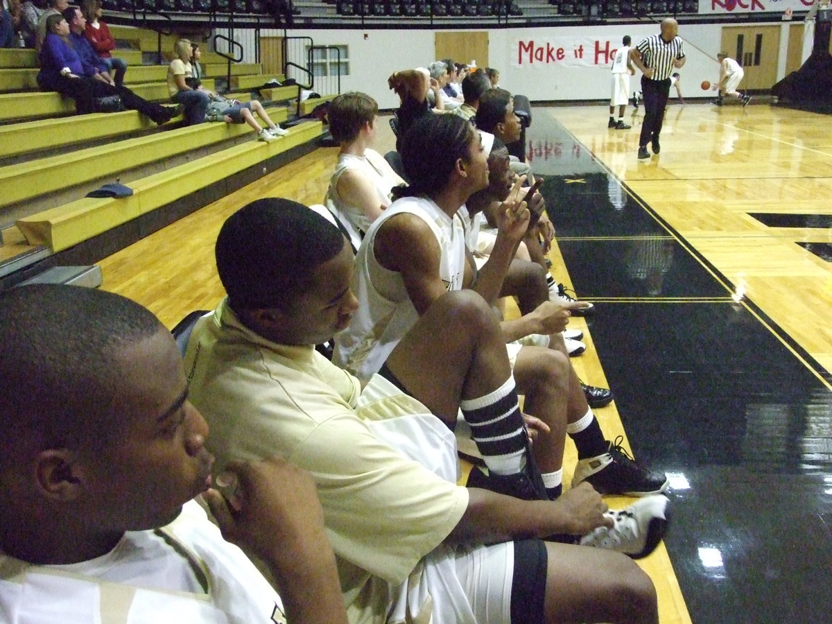 Image: Active Bench — The Italy bench was bustling during the game.