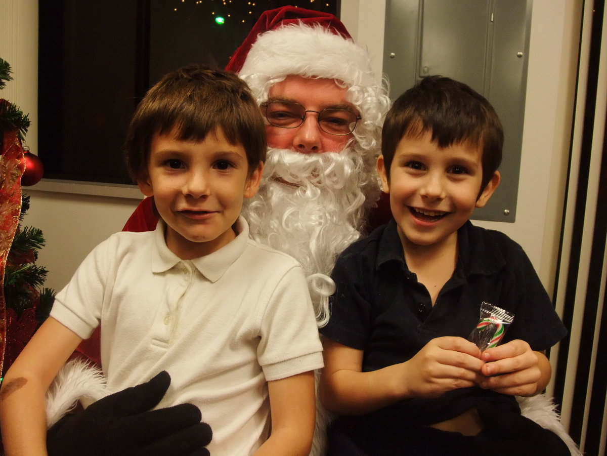 Image: Double Trouble — These two cuties knew what they wanted for Christmas.