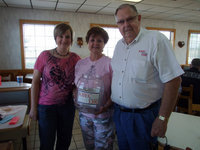 Image: KBEC Radio Representatives — Lori Mosely, Cookie and Gary Bishop at a live remote at the Italy DQ.