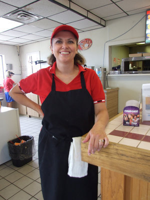 Image: Shari Phillips — Shari Phillips is the manager of the Italy DQ. She said, “Today we are having our KBEC Italy Appreciation Day, we have drawings every fifteen minutes for some prizes and a big gift basket that we are giving away at the store that has assorted Dairy Queen coupons, gift cards and two Fiesta Texas passes.”