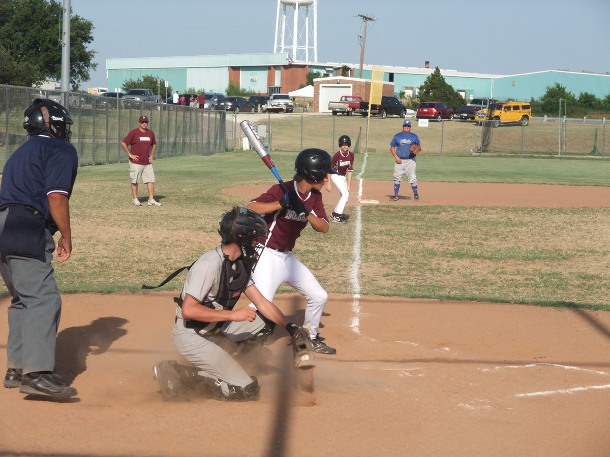 Image: Justin handles the pitch