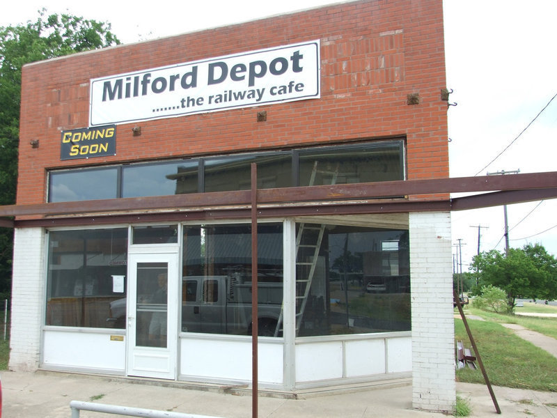 Image: Milford Depot Cafe — P.J. Leible has been renovating the old depot and will soon be ready to serve breakfast and lunch in the ‘new’ Milford Depot-the railway cafe.