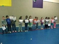 Image: Kindergartner Awards for Homework — This is one of the kindergarten classes that received certificates for completing and handing in all homework.